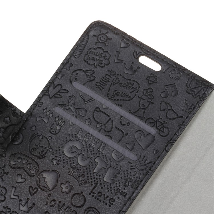 Cartoon Graffiti Flip Wallet Phone Case (PU Leather + TPU) for Xiaomi Mi 5s - Black-6