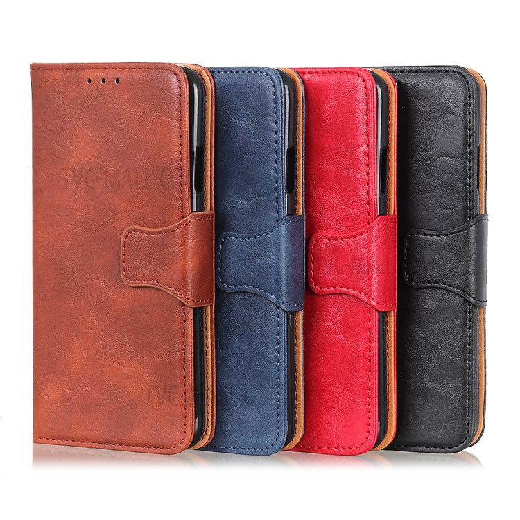 Crazy Horse Wallet PU Leather Phone Case for Xiaomi Redmi 10X 5G/10X Pro 5G - Black-13