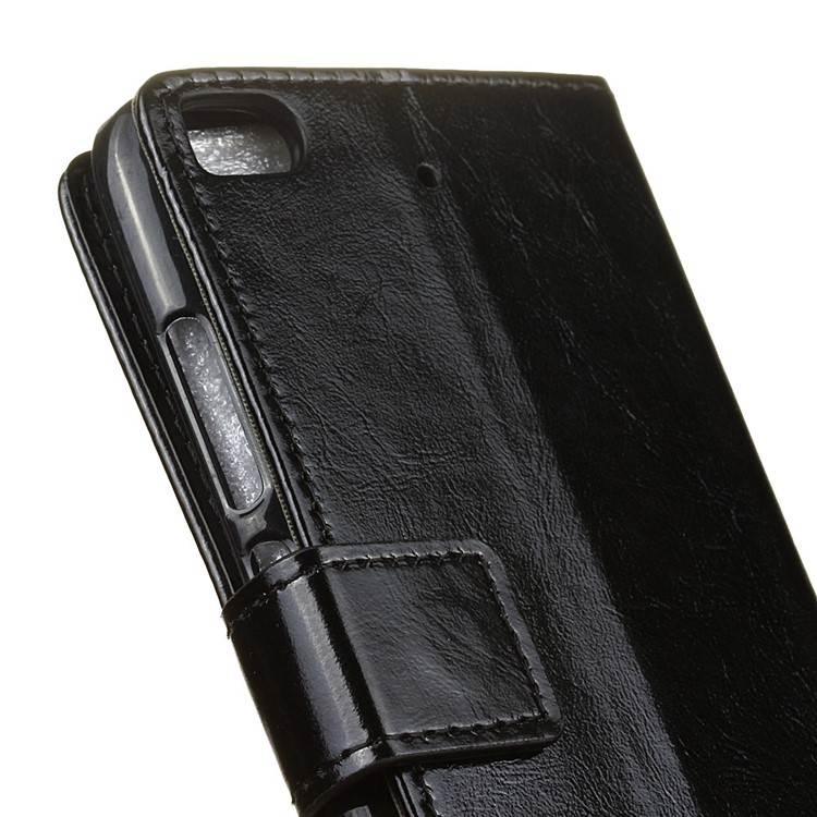 Crazy Horse Card Slots Leather Phone Stand Case for Xiaomi Mi 5s - Black-7