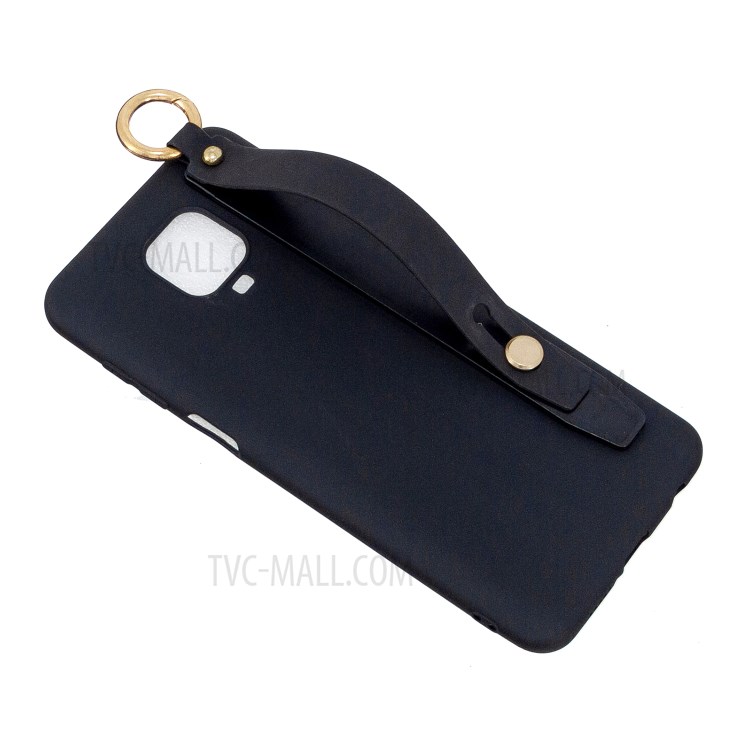 TPU Cover Cell Phone Back Case with Hand Strap Kickstand for Xiaomi Redmi Note 9 Pro/9 Pro Max/9S - Black-2