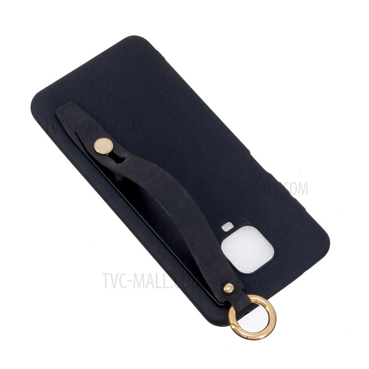 TPU Cover Cell Phone Back Case with Hand Strap Kickstand for Xiaomi Redmi Note 9 Pro/9 Pro Max/9S - Black-3