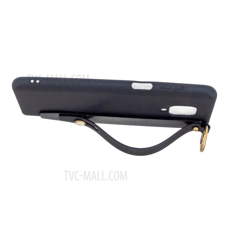 TPU Cover Cell Phone Back Case with Hand Strap Kickstand for Xiaomi Redmi Note 9 Pro/9 Pro Max/9S - Black-6