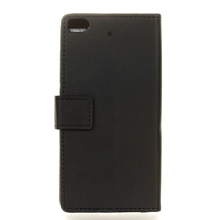 Leather Folio Wallet Phone Case with Stand for Xiaomi Mi 5s - Black-2