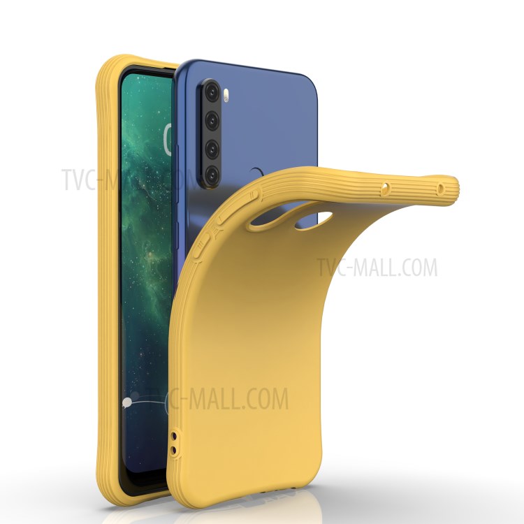 Matte Soft TPU Cell Phone Cover for Xiaomi Redmi Note 8T - Yellow-2