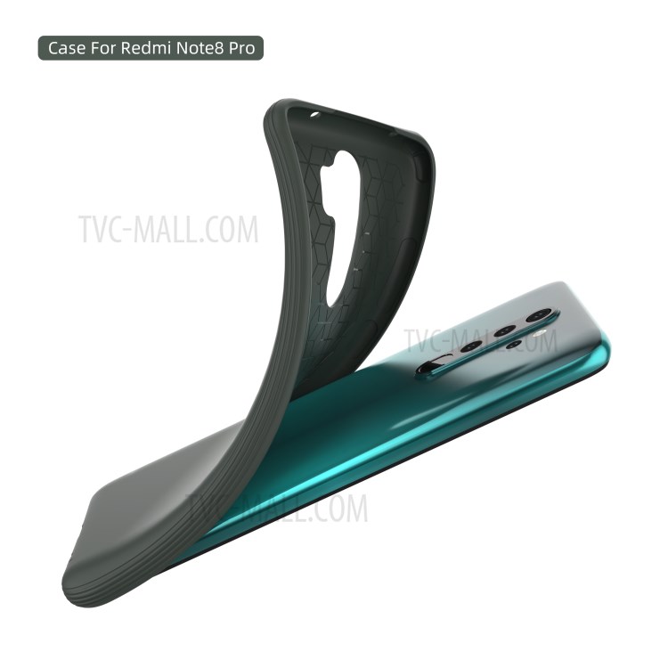 Fosco TPU Shell Telefone Móvel Para Xiaomi Redmi Nota 8 Pro - Preto-4