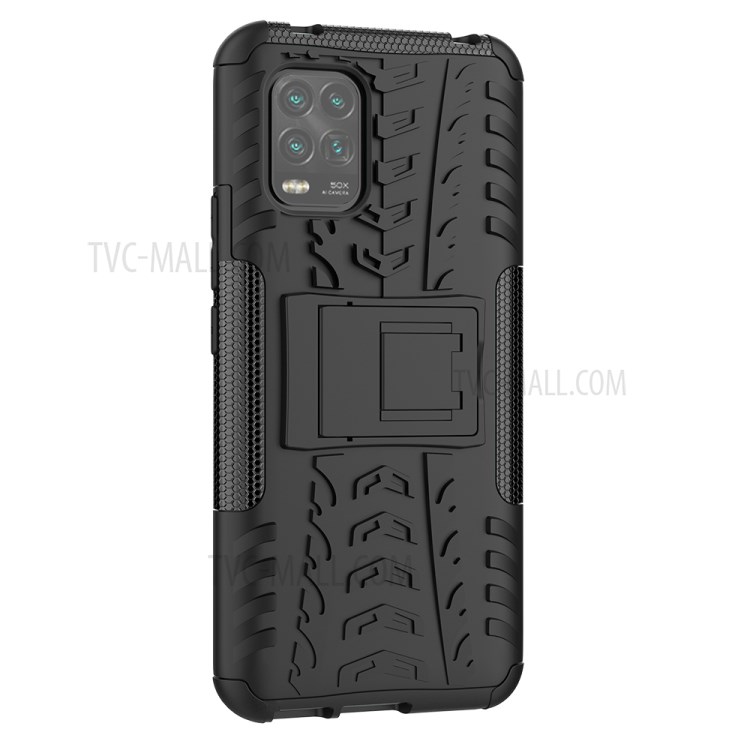 Cool Tyre PC + TPU Cell Phone Cover with Kickstand for Xiaomi Mi 10 Youth 5G/Mi 10 Lite 5G - Black-11