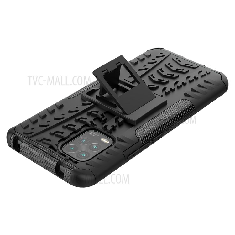 Cool Tyre PC + TPU Cell Phone Cover with Kickstand for Xiaomi Mi 10 Youth 5G/Mi 10 Lite 5G - Black-4