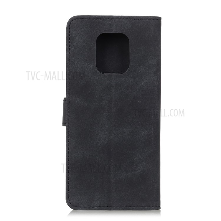 Cubierta de Teléfono de Cuero Khazneh Wallet Stand Para Xiaomi Redmi Nota 9s/nota 9 Pro/nota 9 Pro Max - Negro