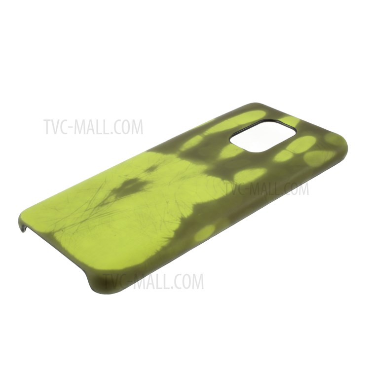 Thermal Induction Fluorescent Color Changing PU Leather Coated PC Shell for Xiaomi Redmi Note 9S/Note 9 Pro/Note 9 Pro Max - Black / Green-3