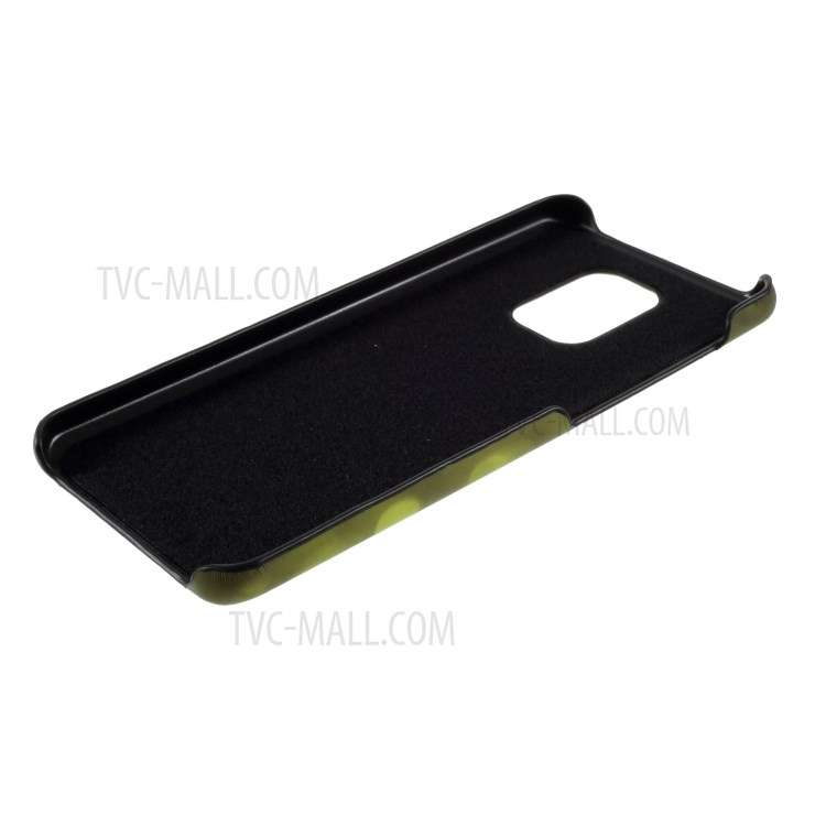Thermal Induction Fluorescent Color Changing PU Leather Coated PC Shell for Xiaomi Redmi Note 9S/Note 9 Pro/Note 9 Pro Max - Black / Green-4