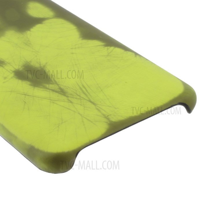 Thermal Induction Fluorescent Color Changing PU Leather Coated PC Shell for Xiaomi Redmi Note 9S/Note 9 Pro/Note 9 Pro Max - Black / Green-5