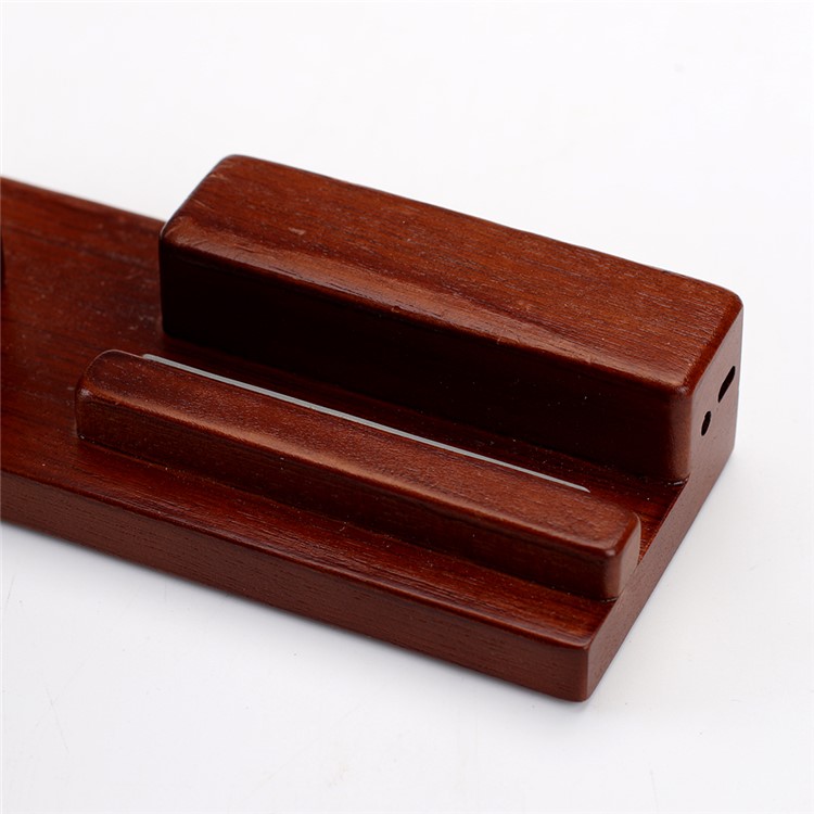 Wooden Phone Holder Docking Stand with USB Fan and 3 USB Ports for Smartphone Apple Watch-4