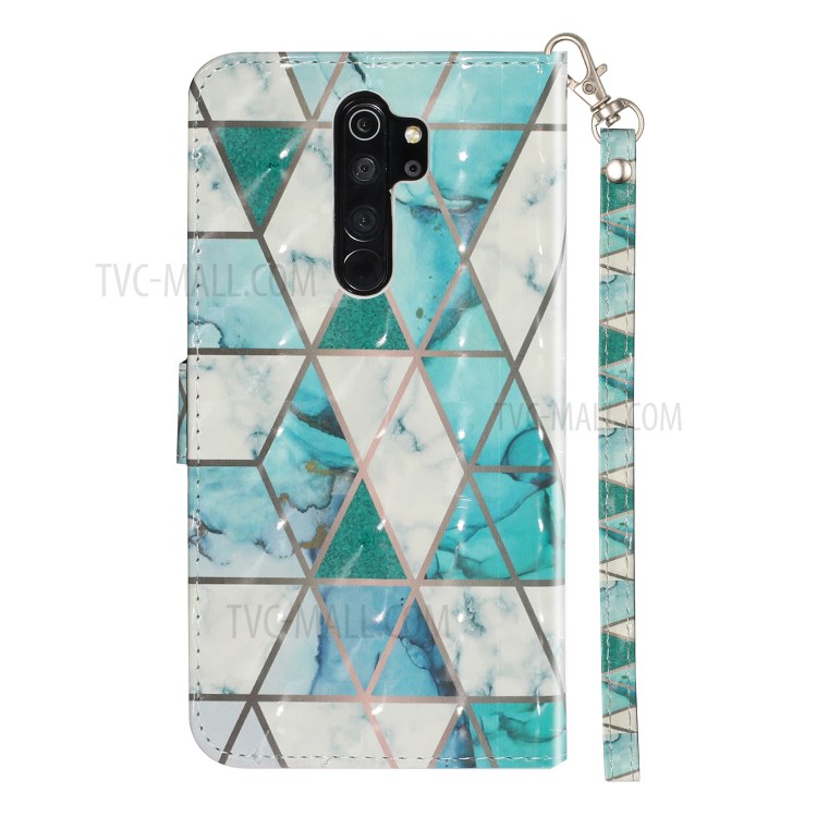 Light Spot Decor Pattern Printing Case Wallet Stand Leather Cover for Xiaomi Redmi Note 8 Pro - Stone Grain-4