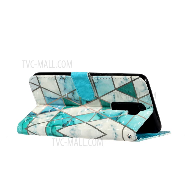 Light Spot Decor Pattern Printing Case Wallet Stand Leather Cover for Xiaomi Redmi Note 8 Pro - Stone Grain-5