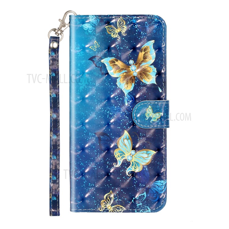 Light Spot Decor Pattern Printing Wallet Stand Leather Phone Shell for Xiaomi Redmi K30 - Butterfly-3