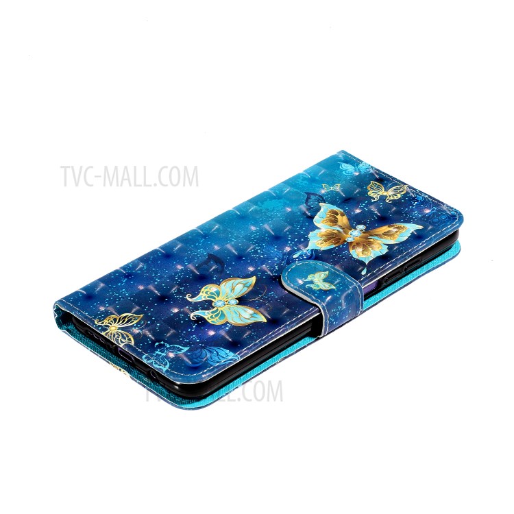 Light Spot Decor Pattern Printing Wallet Stand Leather Phone Shell for Xiaomi Redmi K30 - Butterfly-5