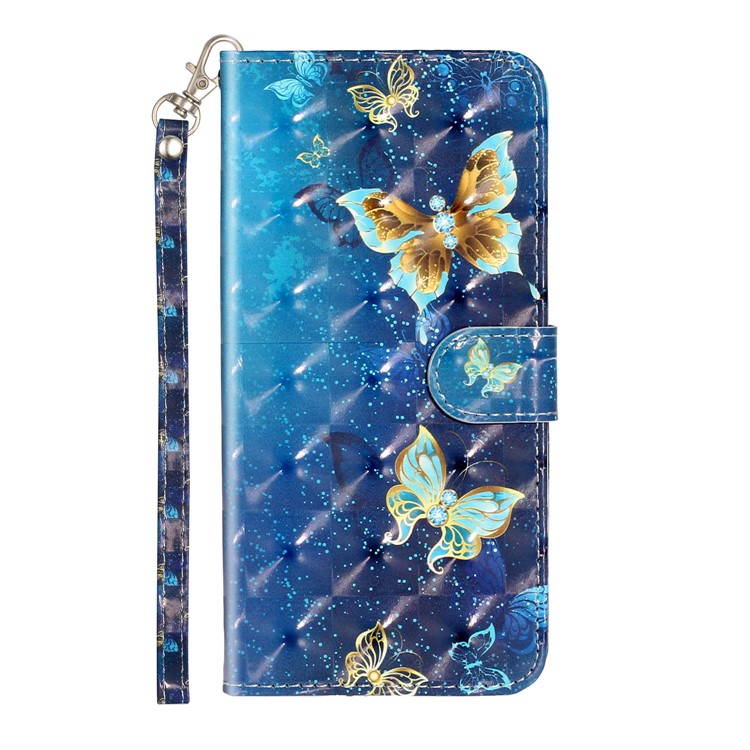 Light Spot Decor Pattern Printing Wallet Stand Flip Leather Cover for Xiaomi Redmi 7 - Butterfly-5