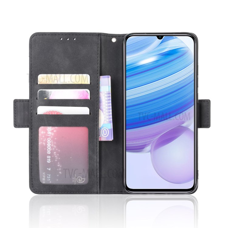 Wallet Leather Phone Case with Multiple Card Slots for Xiaomi Redmi 10X 5G/10X Pro 5G - Black-5