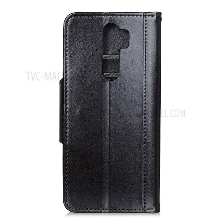 PU Leather Wallet Stand Phone Case for Xiaomi Redmi 9 - Black-3