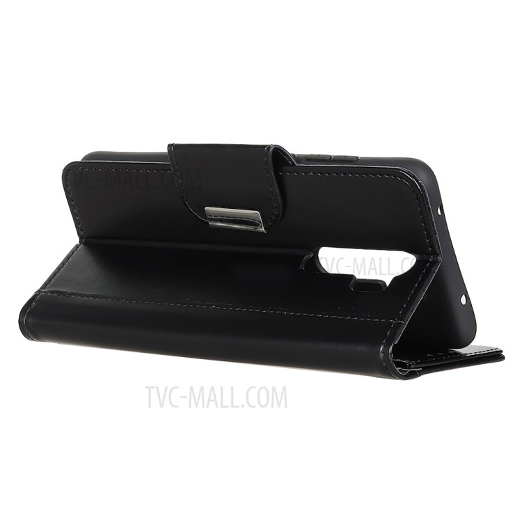 PU Leather Wallet Stand Phone Case for Xiaomi Redmi 9 - Black-4