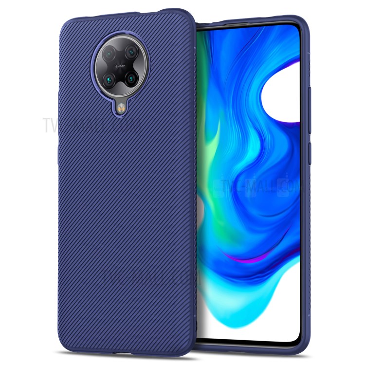 LENUO Sarja Textura TPU Caso De Volta Para Xiaomi Redmi K30 Pro / Poco F2 Pro - Azul-1