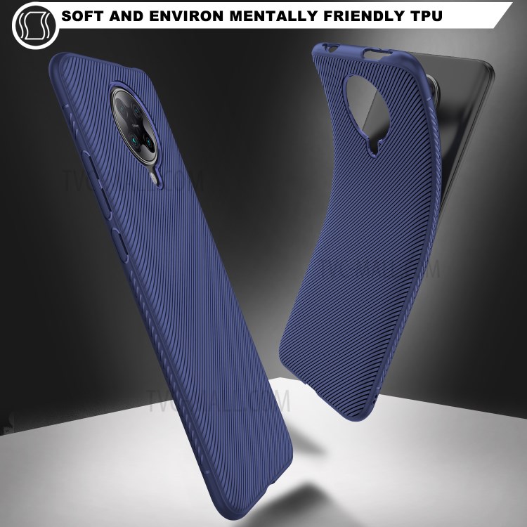 LENUO Sarja Textura TPU Caso De Volta Para Xiaomi Redmi K30 Pro / Poco F2 Pro - Azul-2