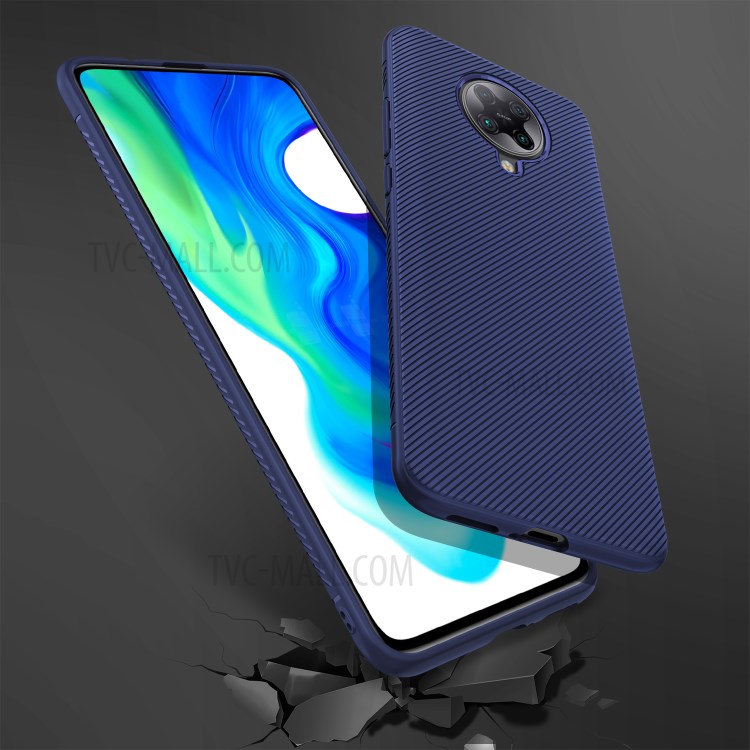 LENUO Sarja Textura TPU Caso De Volta Para Xiaomi Redmi K30 Pro / Poco F2 Pro - Azul-5