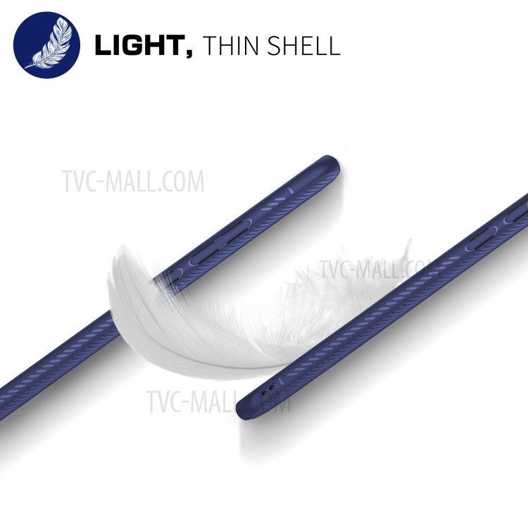 LENUO Sarja Textura TPU Caso De Volta Para Xiaomi Redmi K30 Pro / Poco F2 Pro - Azul-7