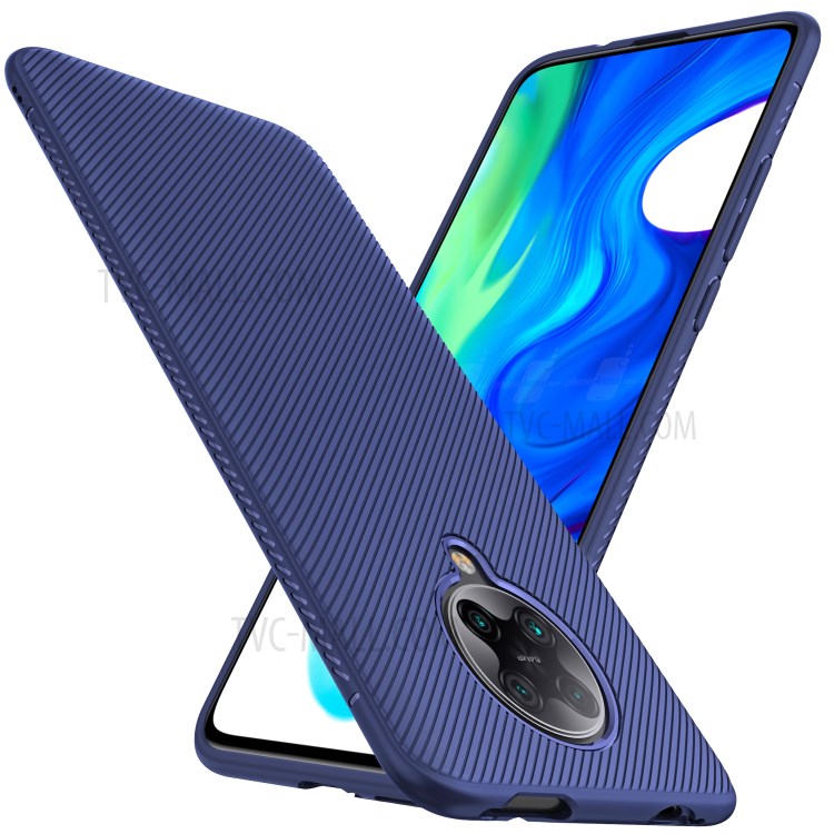 LENUO Sarja Textura TPU Caso De Volta Para Xiaomi Redmi K30 Pro / Poco F2 Pro - Azul-8