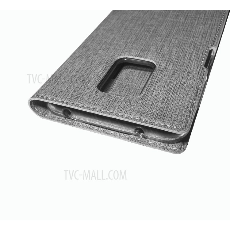 VILI DMX Textura Cruz Capa De Couro Da Aleta Para 9s Nota Xiaomi Redmi / Nota 9 / Note Pro 9 Pro Max - Cinzento-20