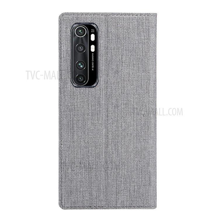 VILI DMX Cross Texture Leather Flip Case with Card Slot for Xiaomi Mi Note 10 Lite - Grey-7