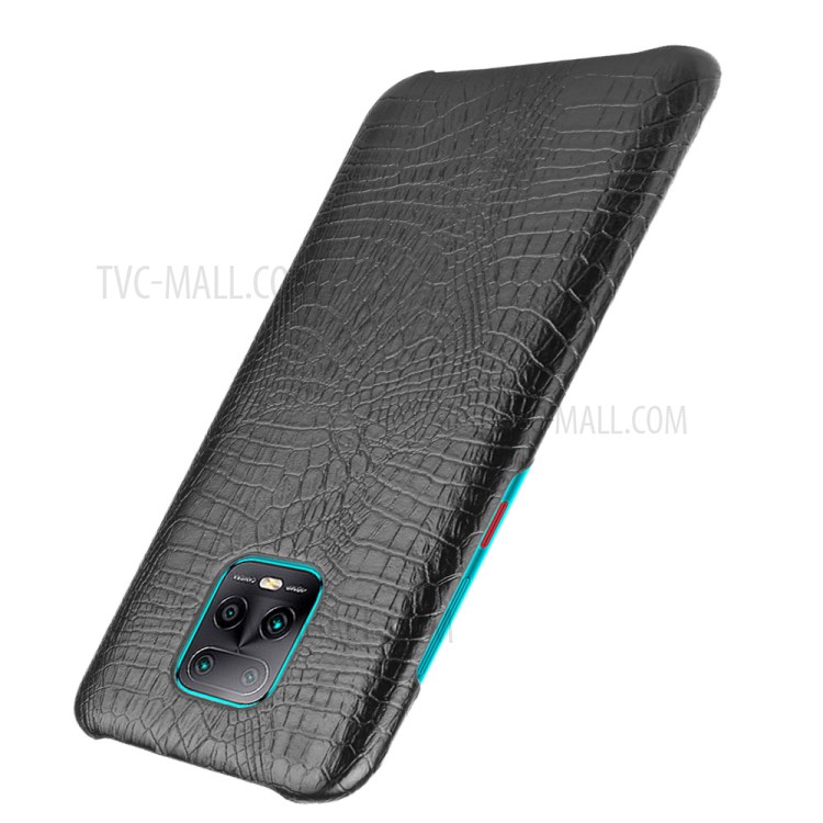 Crocodile Skin PU Leather Coated PC Stylish Case for Xiaomi Redmi 10X 5G/Redmi 10X Pro 5G - Black-3