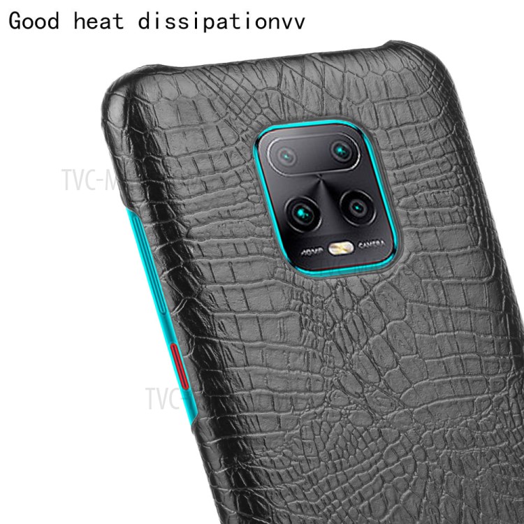 Crocodile Skin PU Leather Coated PC Stylish Case for Xiaomi Redmi 10X 5G/Redmi 10X Pro 5G - Black-5