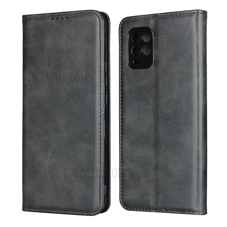 Auto-absorbed Leather Stylish Case for Xiaomi Mi 10 Lite 5G - Black-1