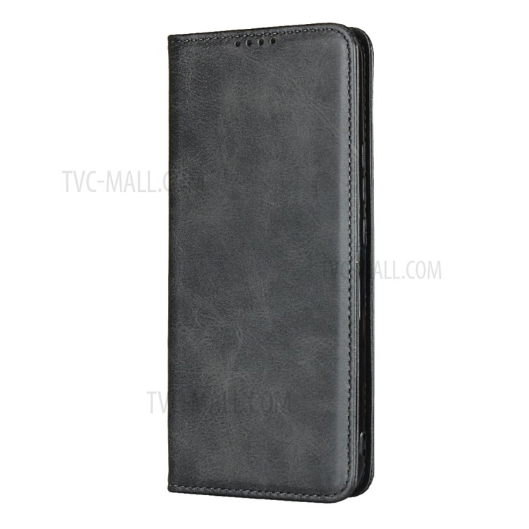 Auto-absorbed Leather Stylish Case for Xiaomi Mi 10 Lite 5G - Black-2