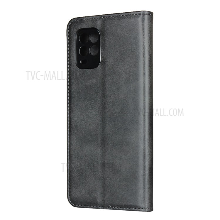 Auto-absorbed Leather Stylish Case for Xiaomi Mi 10 Lite 5G - Black-3
