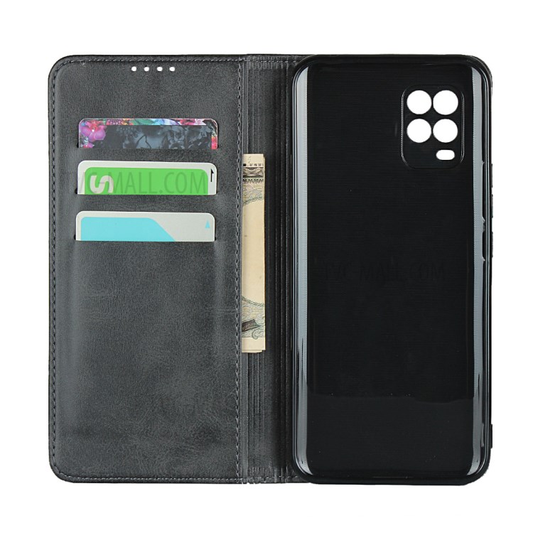 Auto-absorbed Leather Stylish Case for Xiaomi Mi 10 Lite 5G - Black-4