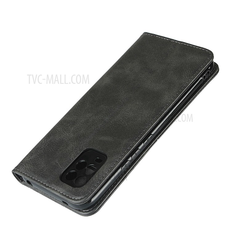 Auto-absorbed Leather Stylish Case for Xiaomi Mi 10 Lite 5G - Black-6