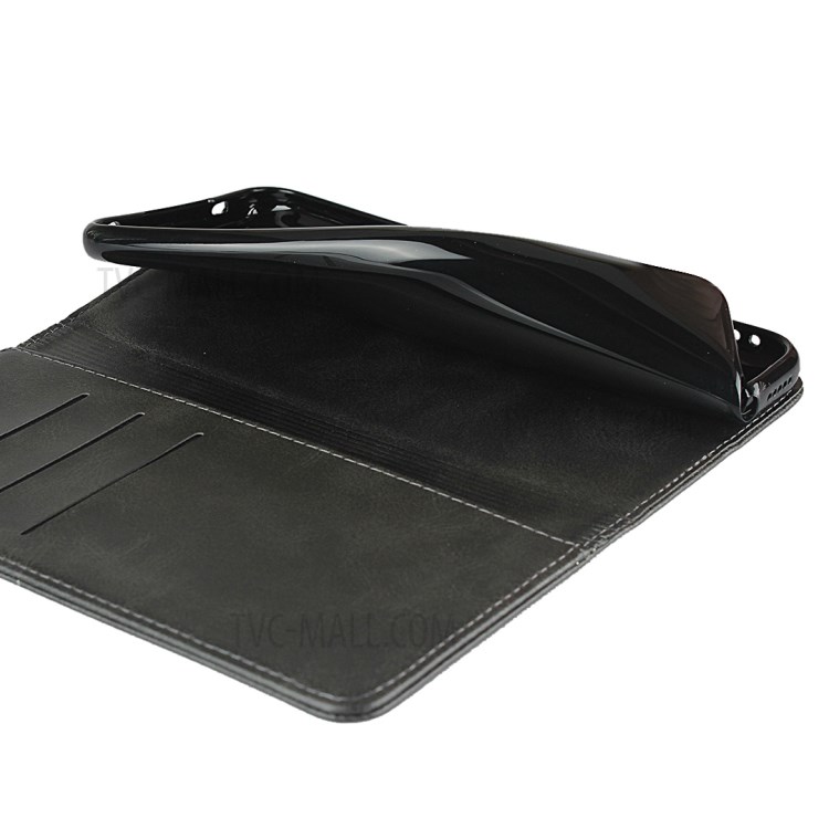 Auto-absorbed Leather Stylish Case for Xiaomi Mi 10 Lite 5G - Black-7