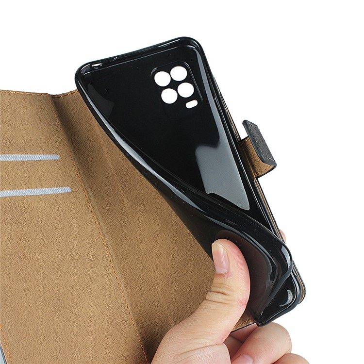 Escudo Do Telefone Carteira Estande De Couro Genuíno Para Xiaomi MI 10 Lite 5G-12