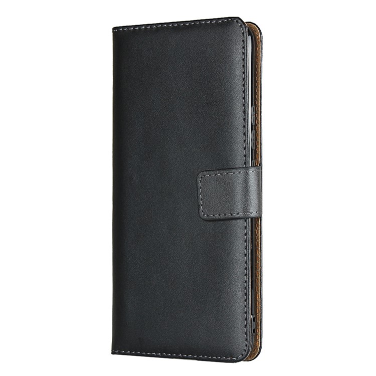 Genuine Leather Stand Wallet Phone Shell for Xiaomi Mi 10 Lite 5G-3