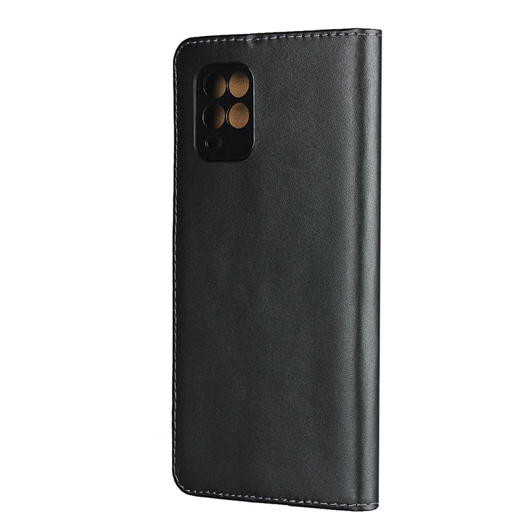 Genuine Leather Stand Wallet Phone Shell for Xiaomi Mi 10 Lite 5G-4