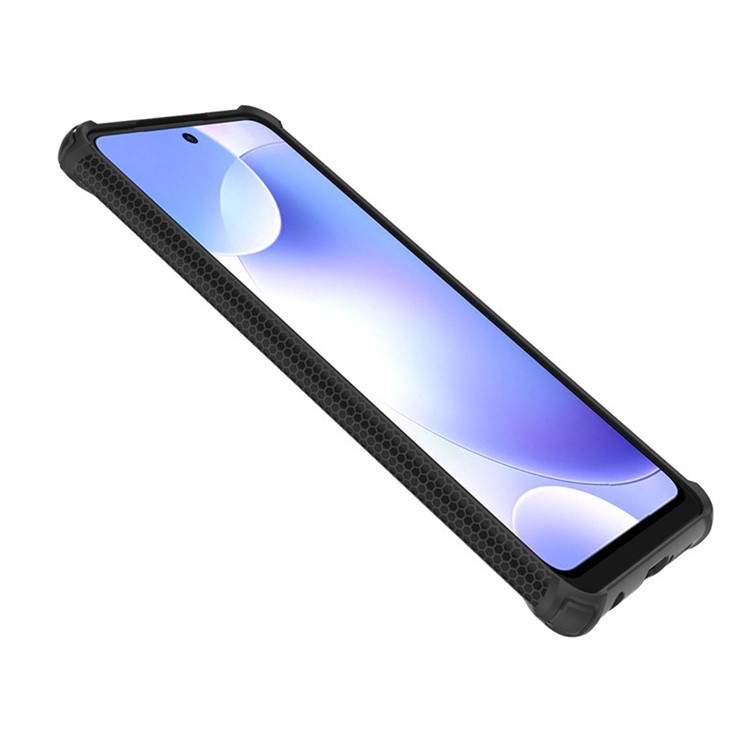 Guerriero Stile Rotazione PC + TPU Shell Per Xiaomi Redmi Nota 9 Pro Max / 9 / Pro 9s - Nero-4