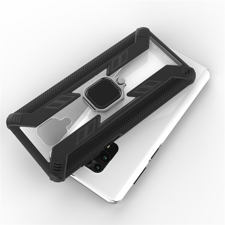 Guerriero Stile Rotazione PC + TPU Shell Per Xiaomi Redmi Nota 9 Pro Max / 9 / Pro 9s - Nero-7