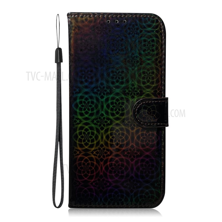 Flower Pattern Leather Stand Wallet Case Cover for Xiaomi Mi Note 10 Lite - Black-2