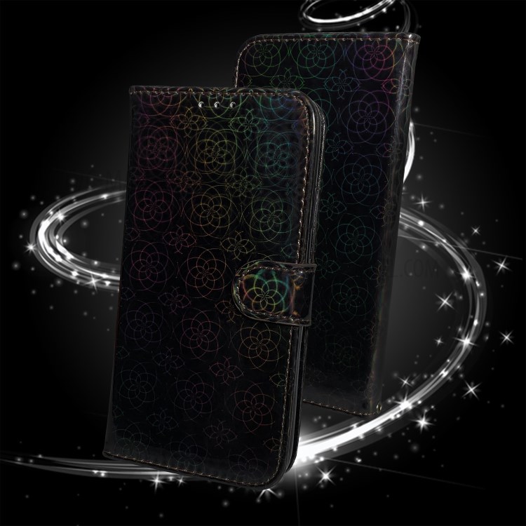 Flower Pattern Leather Wallet Stand Protection Cover for Xiaomi Redmi 9 - Black-9