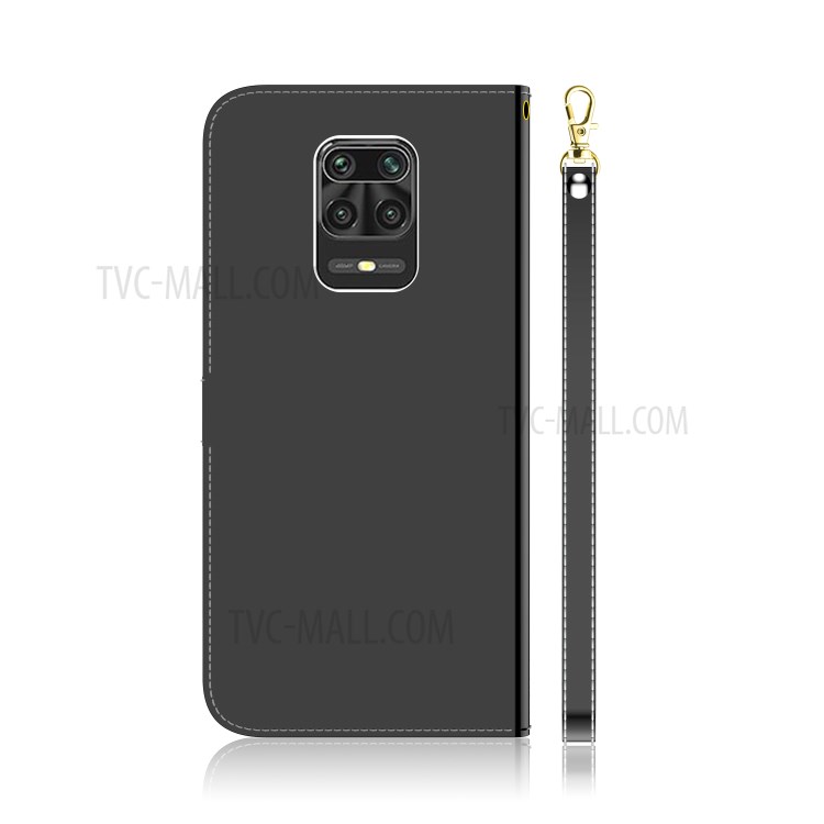 Shell Couro Superfície Do Espelho Para 9s Nota Xiaomi Redmi / Nota 9 Pro Max - Preto-3