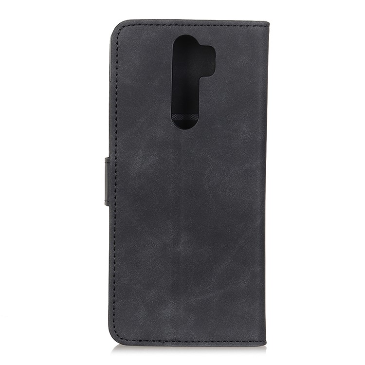 Khazneh Retro Carteira De Couro Ficar Escudo Do Telefone Móvel Para Xiaomi Redmi 9 - Preto-2
