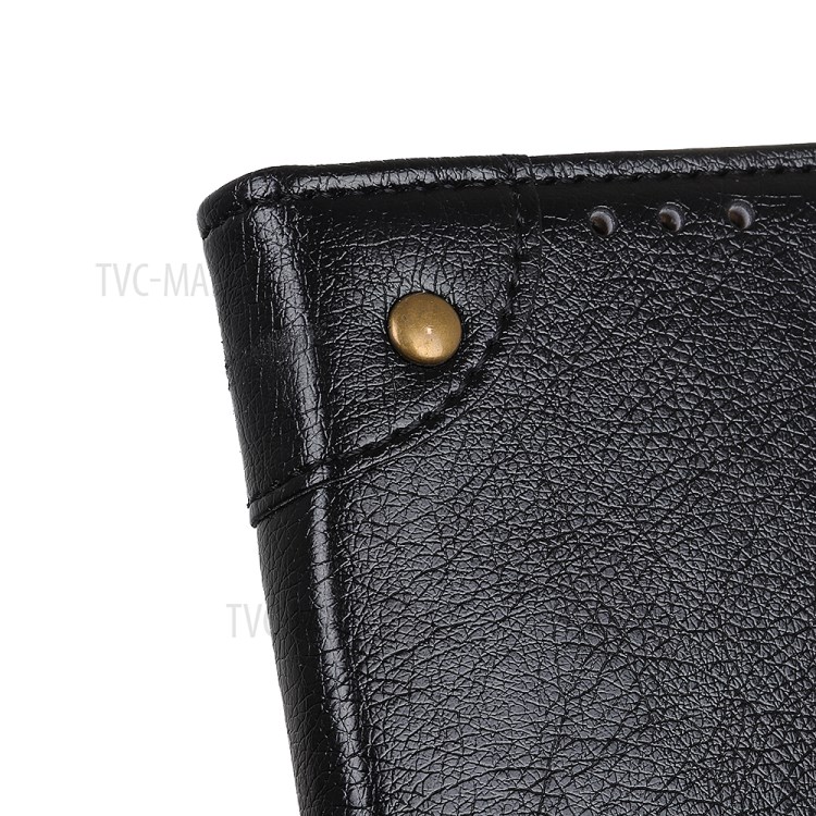 Nappa Texture PU Leather Wallet Protective Case for Xiaomi Redmi 9 - Black-5