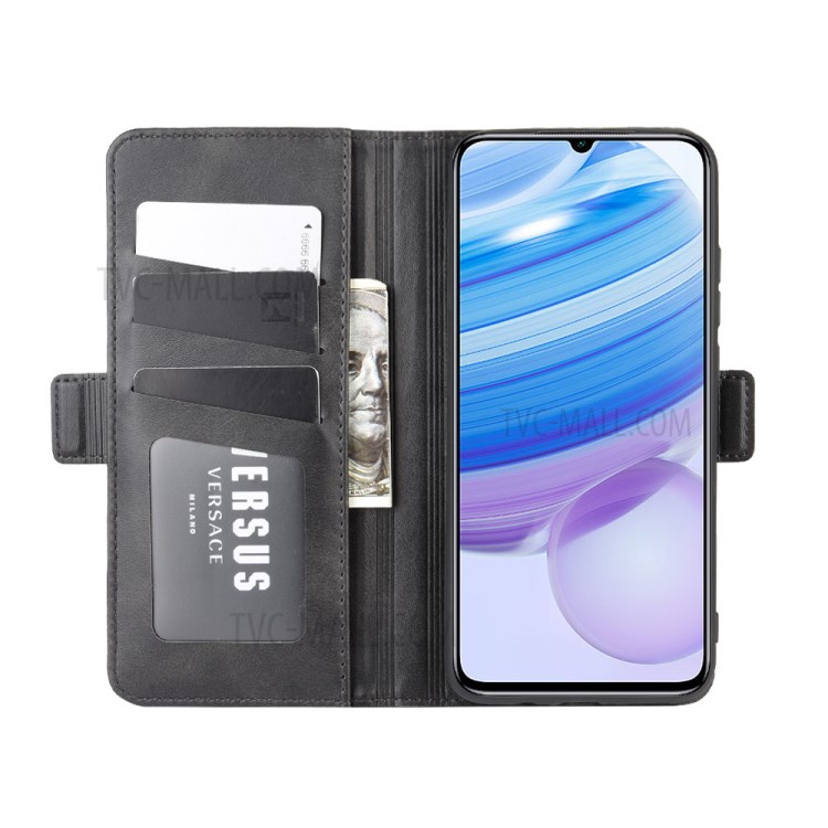 Dupla Capa De Couro Fecho Magnético Para Xiaomi Redmi 10X 5g / Redmi 10X Pro 5G - Preto-5
